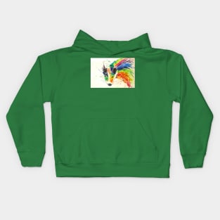 Colourful Rainbow Badger Kids Hoodie